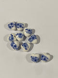 Floral Heart Beads - Blue