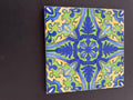 Decorative Tile - Green Blue Filagree