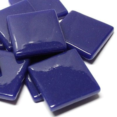25mm Opaque Glass Squares - Royal Blue