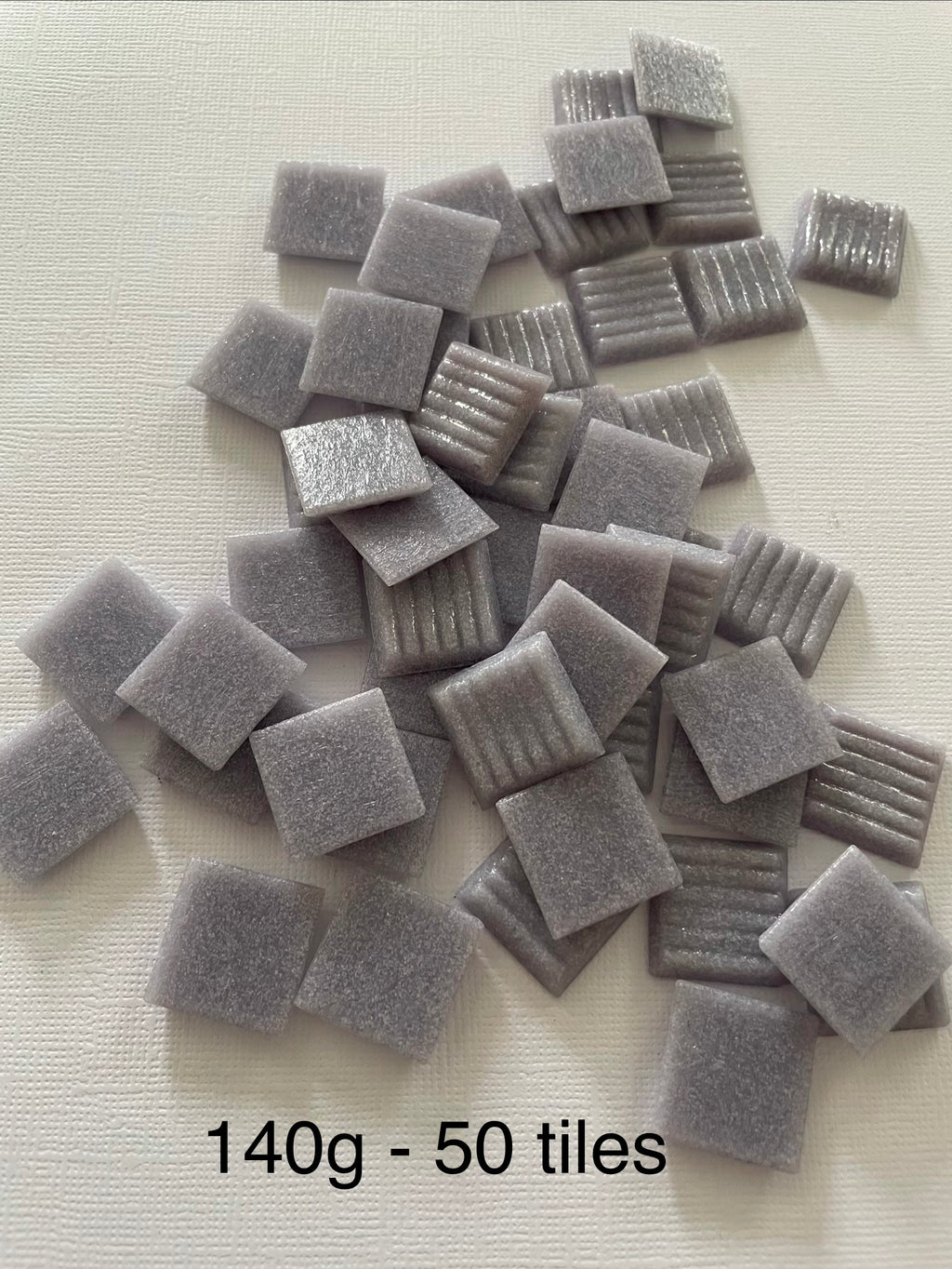 20mm Vitreous Glass Squares - Lilac