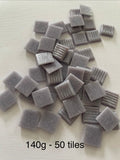 20mm Vitreous Glass Squares - Lilac