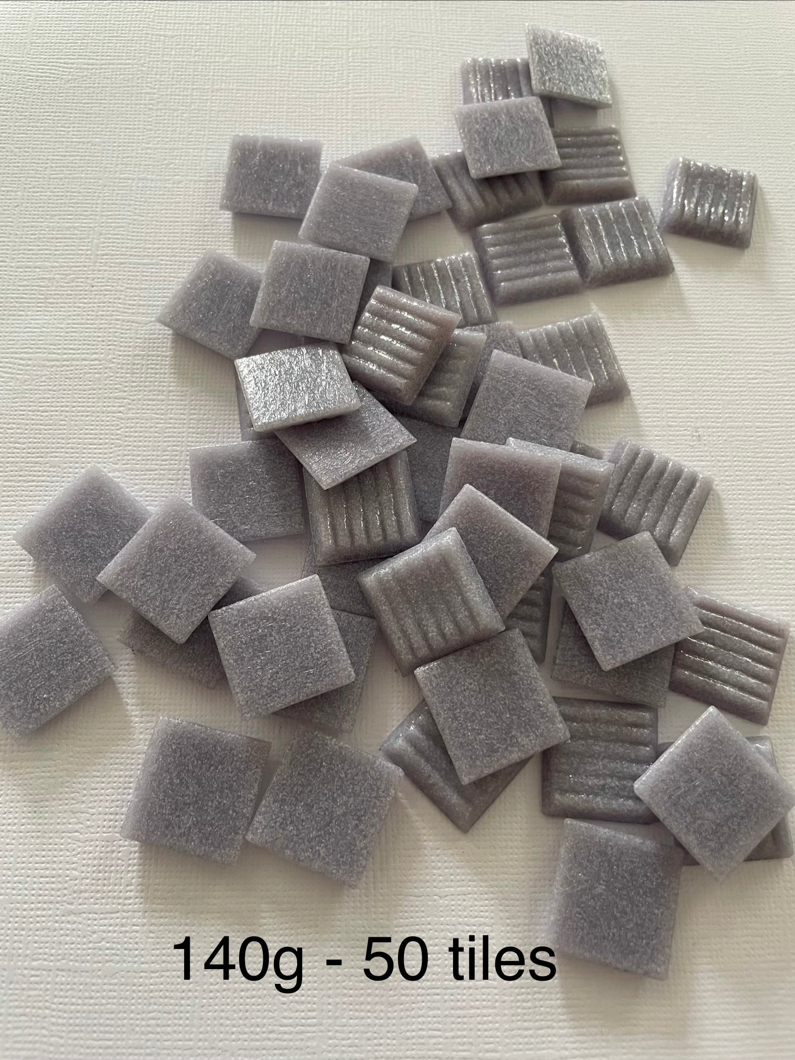 20mm Vitreous Glass Squares - Lilac