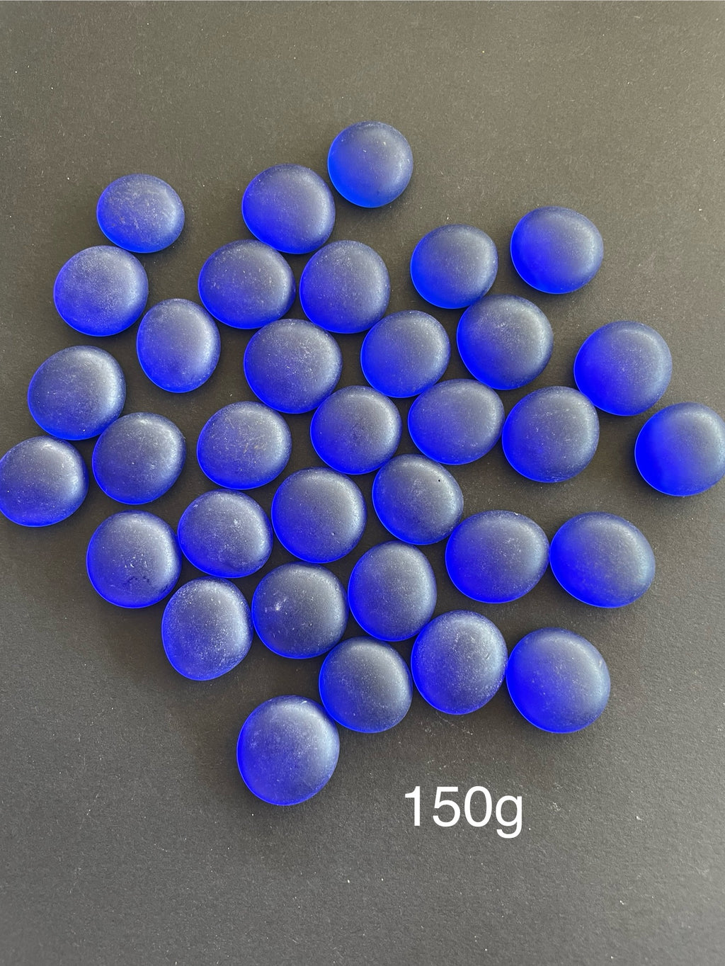 Frosted Blue Glass Gems
