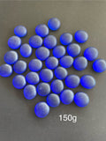 Frosted Blue Glass Gems
