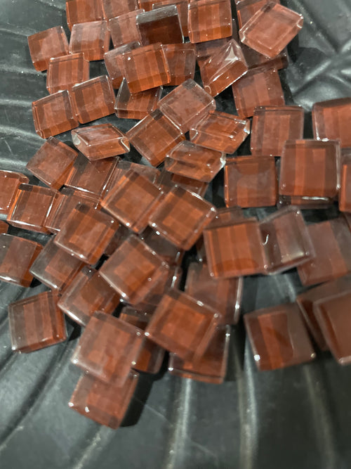 10mm Crystal Squares - Brownies