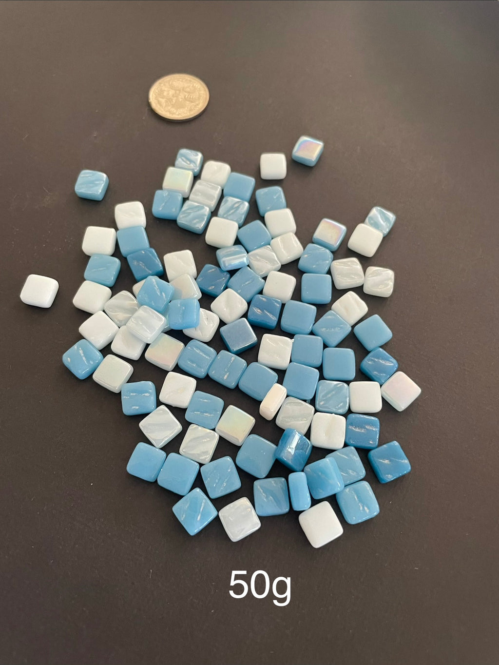 Glass Mini Squares - Blue Mix