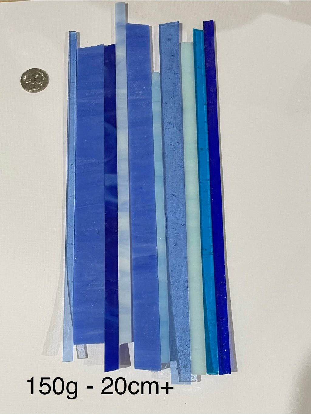 Stained Glass Strips - Blue Mix Lg