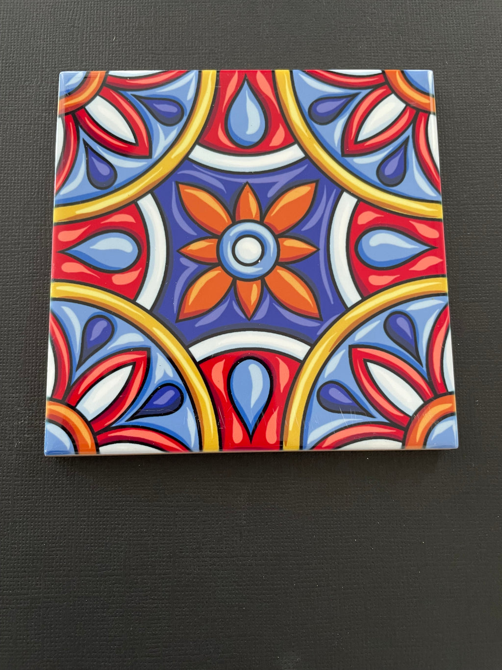 Decorative Tile - Red Blue Talavera