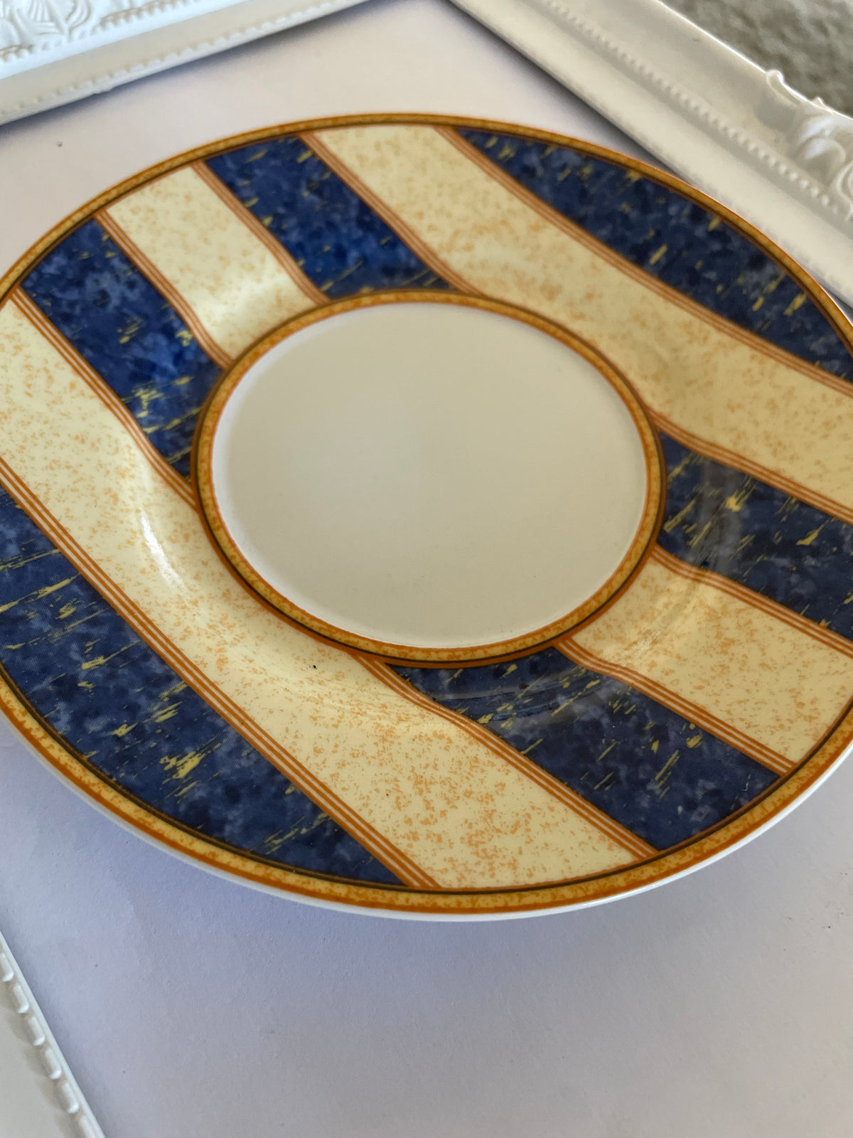 Whole Saucer - Art Deco banded