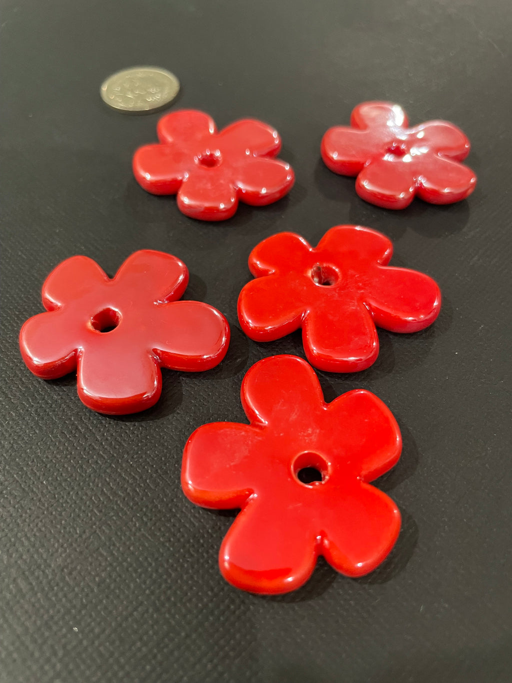 Ceramic Flowers - Red