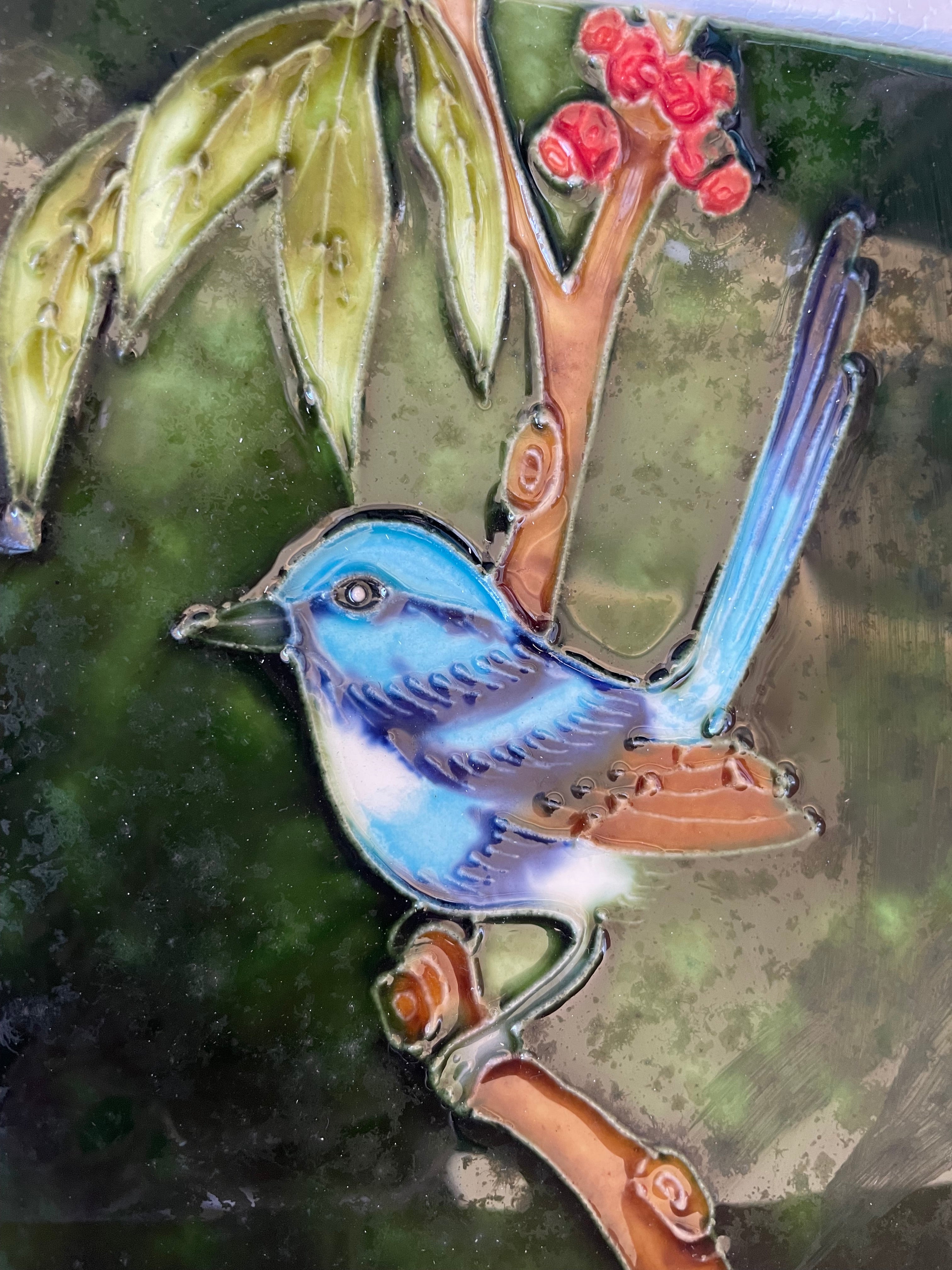 Stunning 3D tile - Superb Fairy Wren - Right