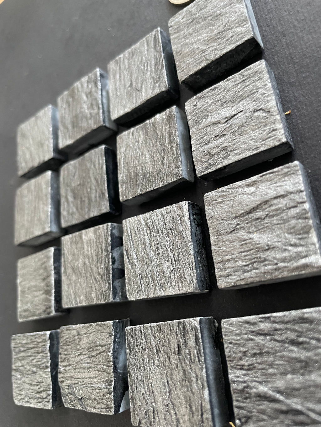 Textured Ceramic Squares - Gunmetal