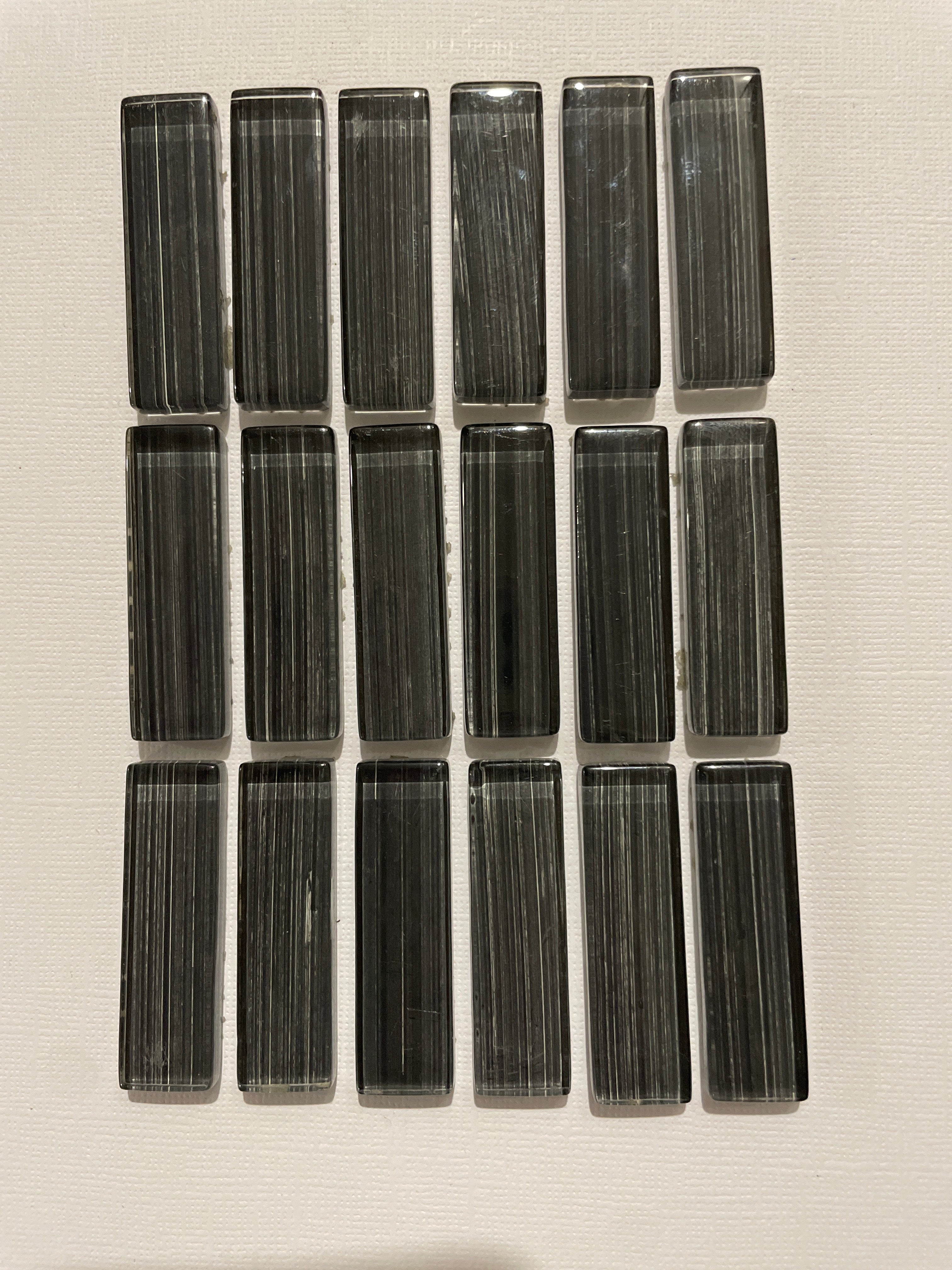 Glass Bars - Silver Stripe