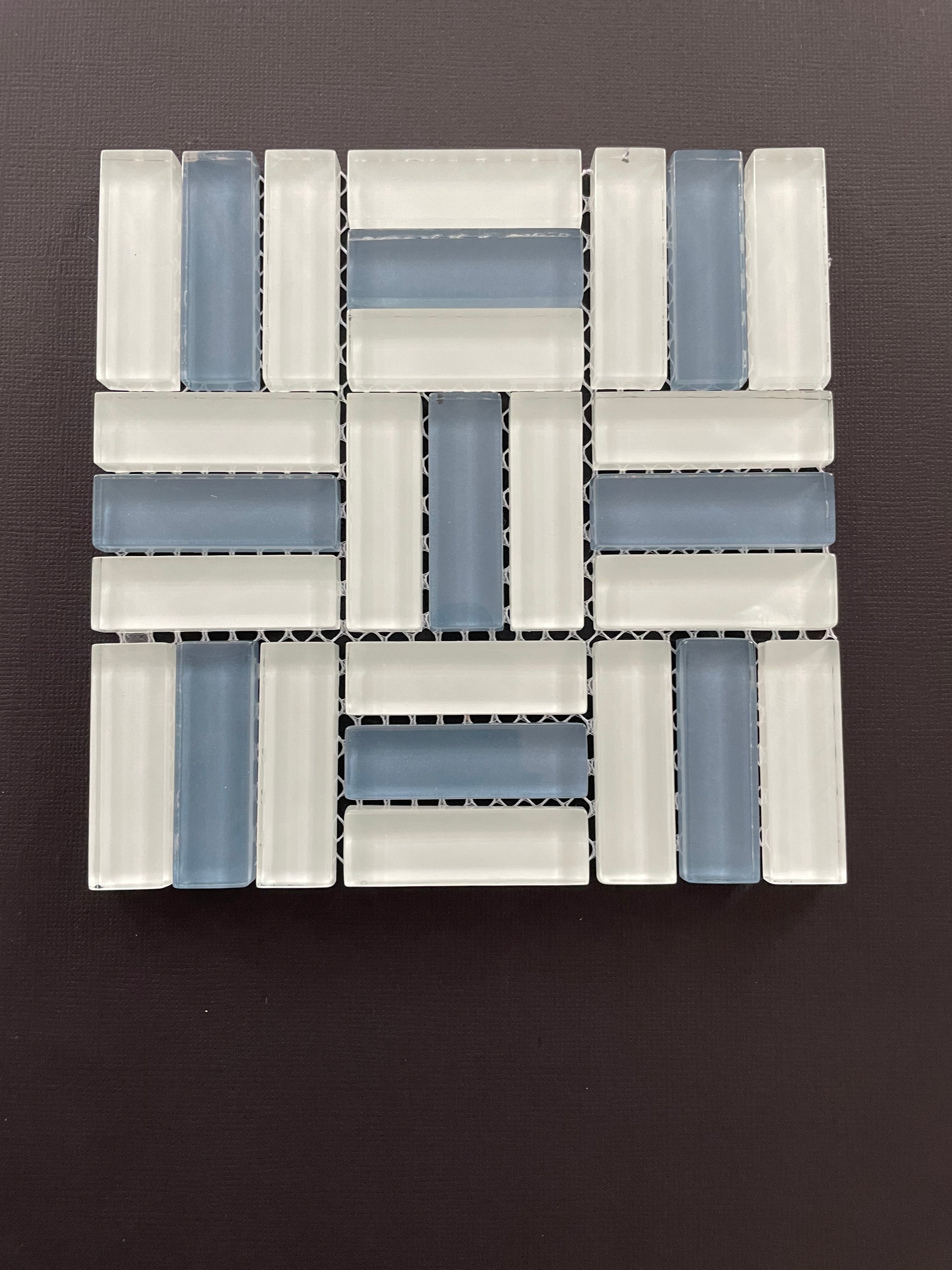 Glass Bars - White and Blue