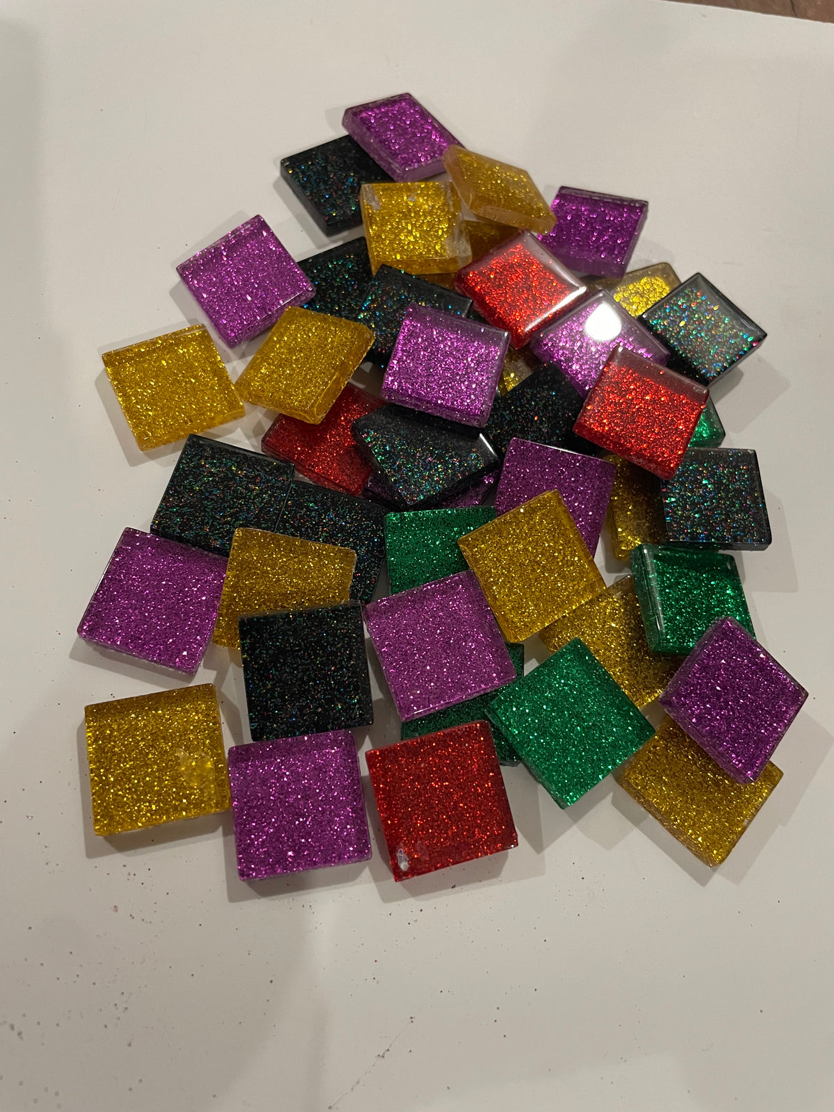 Glitter Glass Tiles - Party Mix
