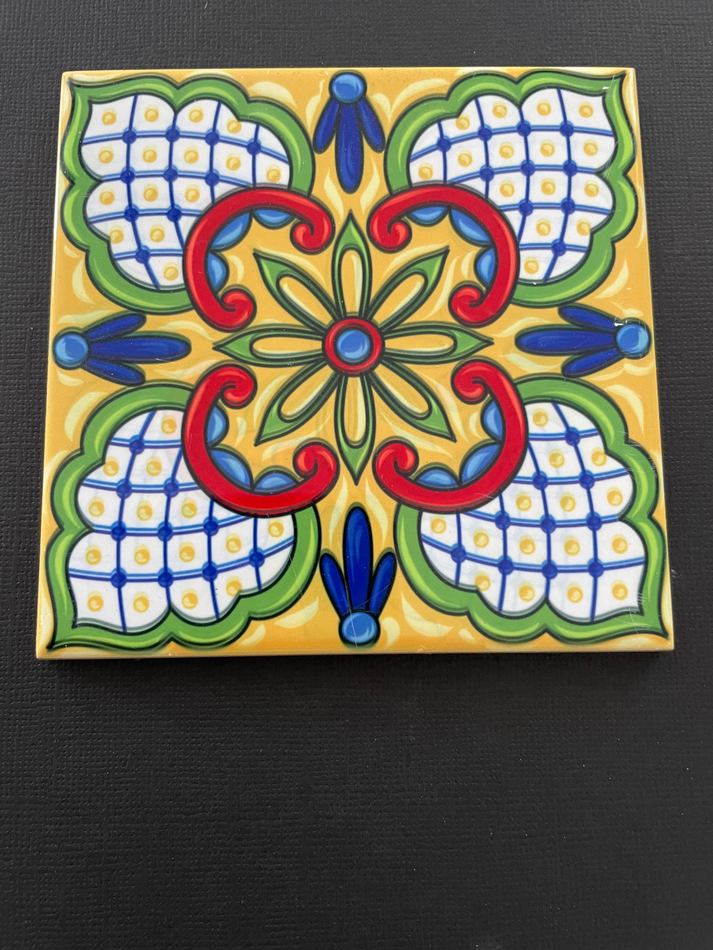 Decorative Tile - Yellow Burst