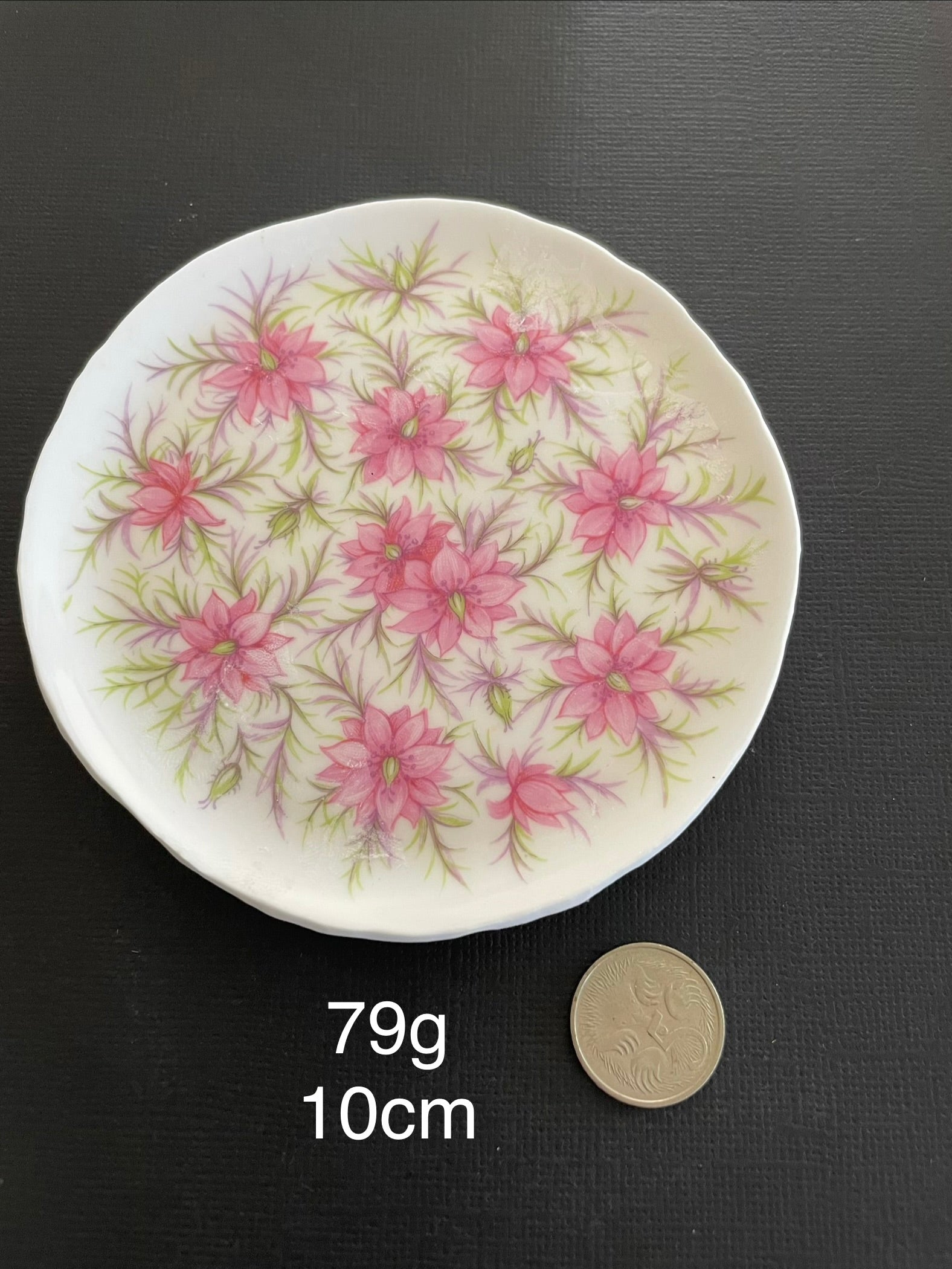 Pink Roses Plate Round