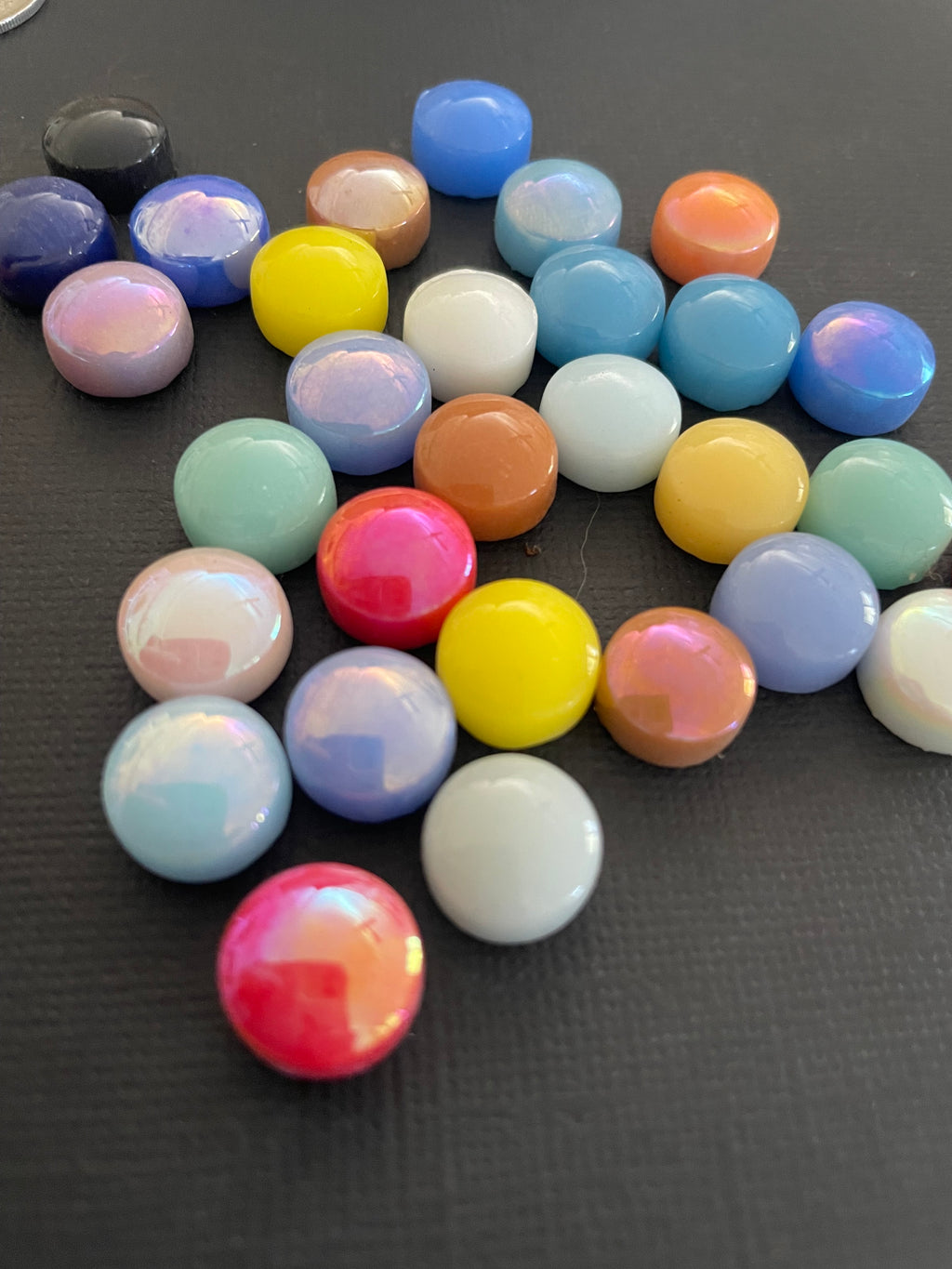 Glass Domed Rounds - Colour Mix