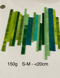 Stained Glass Strips - Green Mix Sml