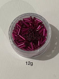 Tube beads - Magenta