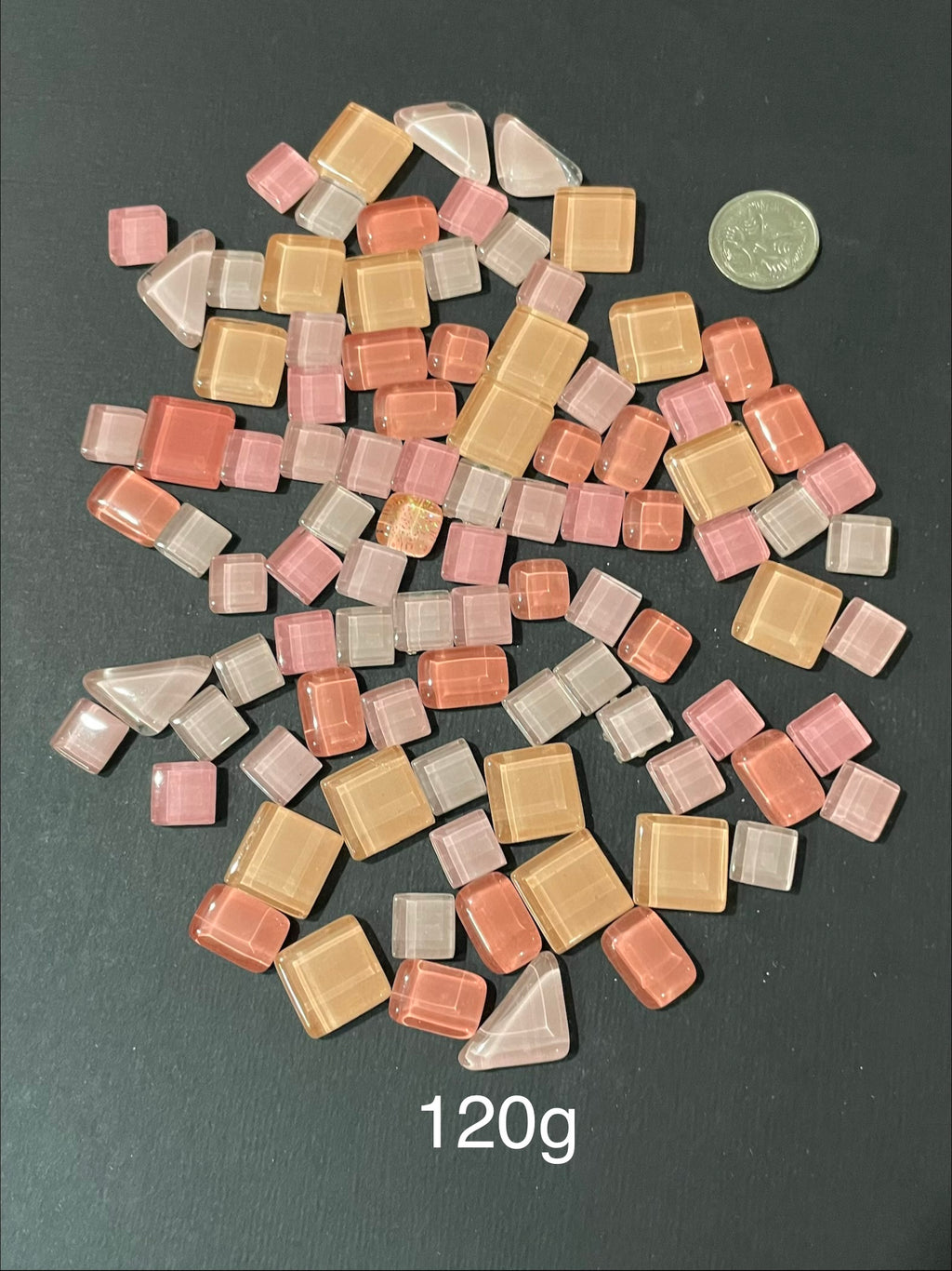 Glass Crystal Shapes - Shades of Pink