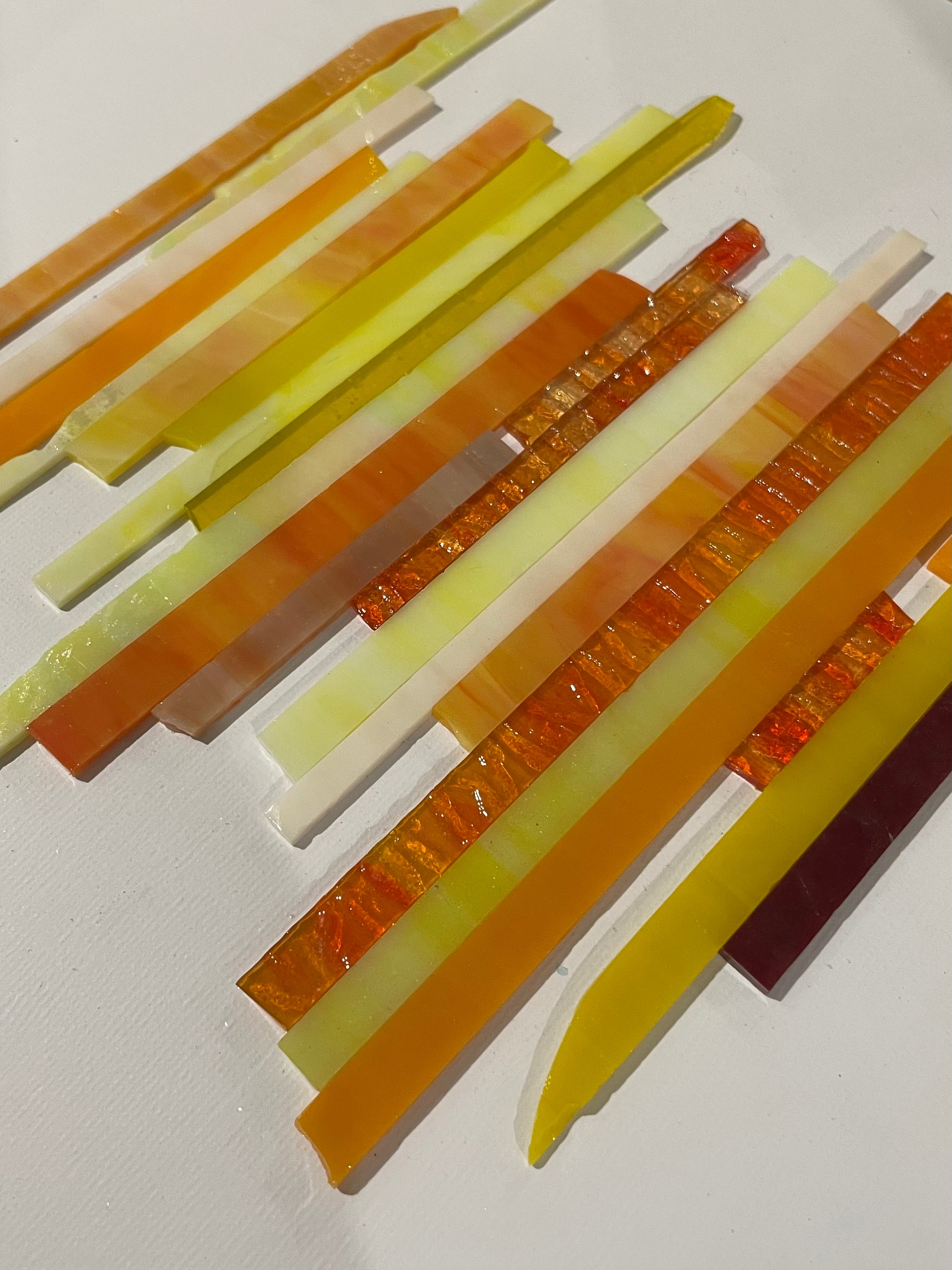 Stained Glass Strips - Sunrise Mix Sml
