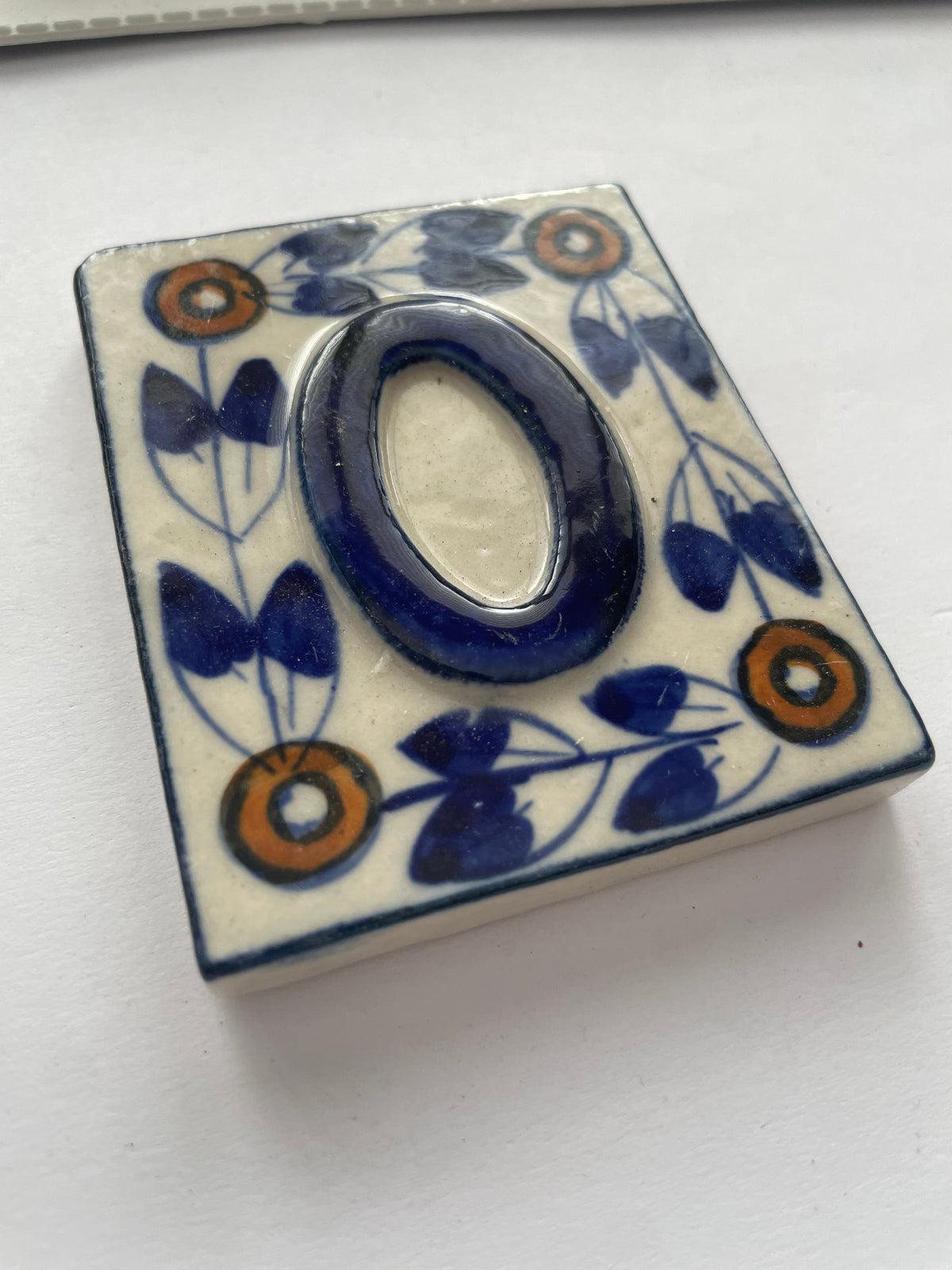 Floral Number Tile - 0