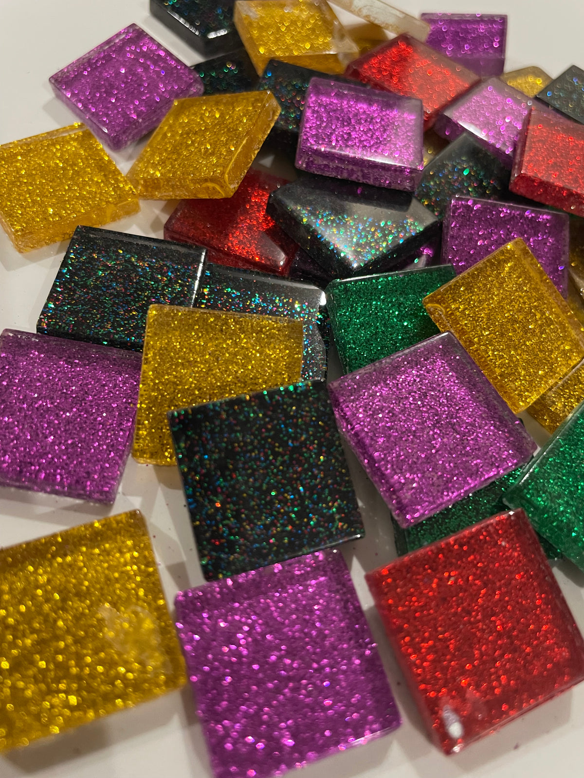 Glitter Glass Tiles - Party Mix