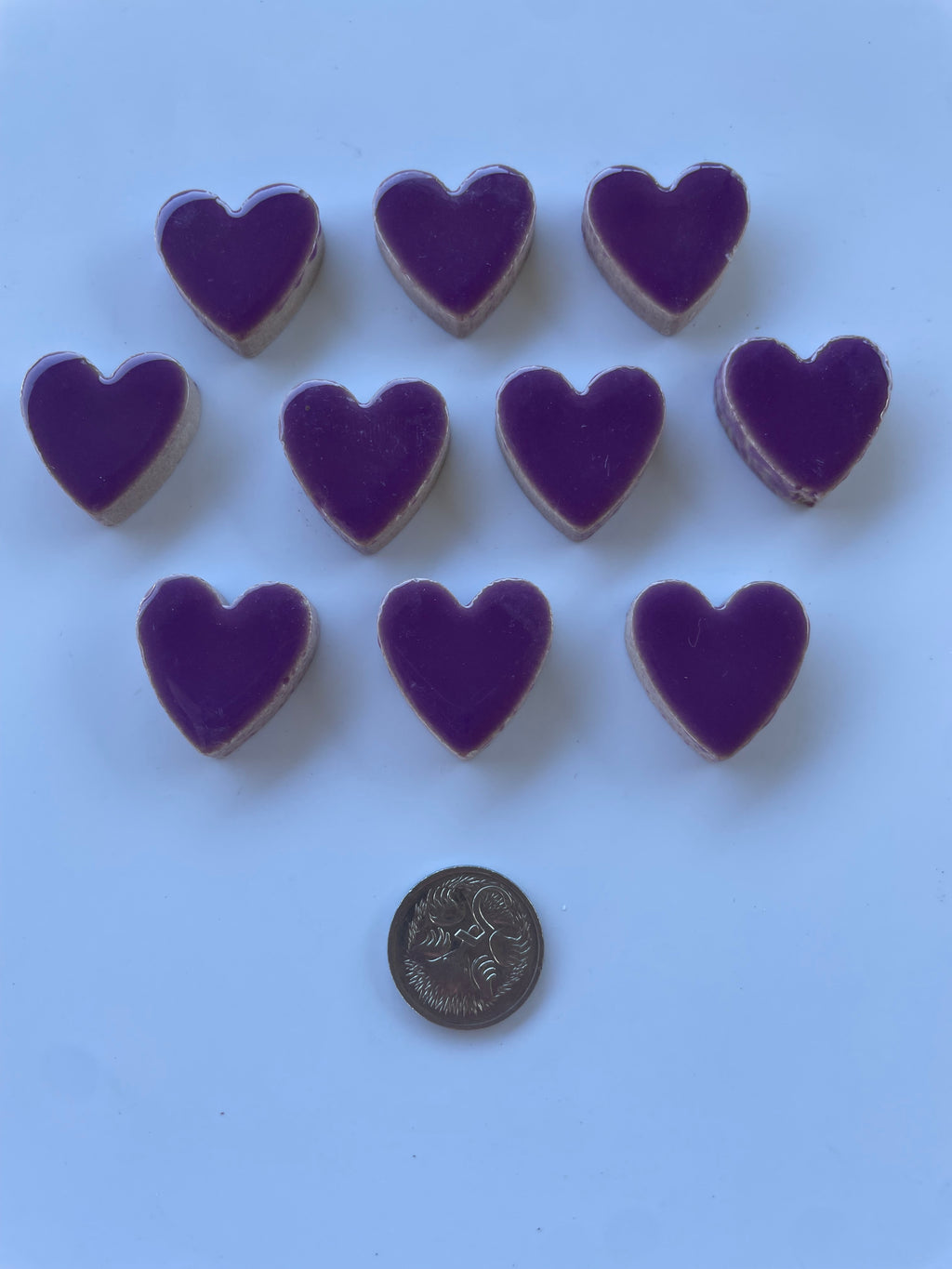 Ceramic Hearts - Purple