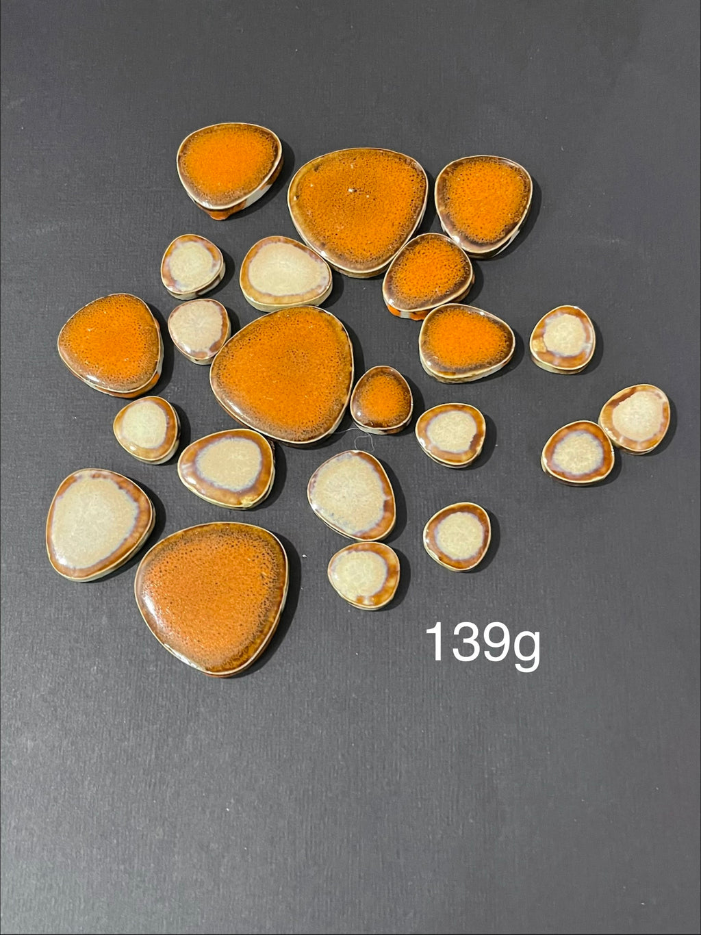 Ceramic Pebbles - Orange