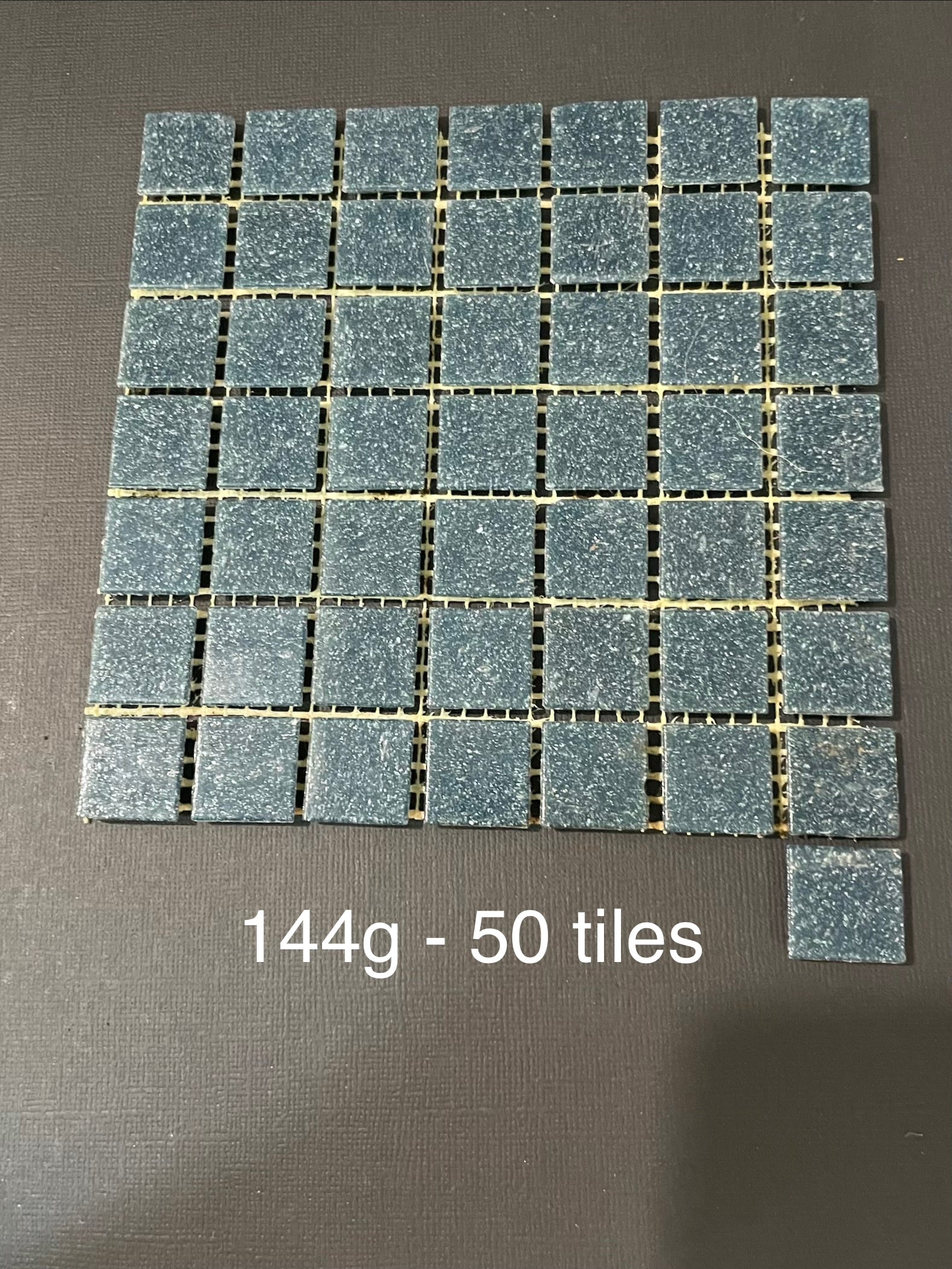 20mm Vitreous Glass Tiles - Stormy Blue