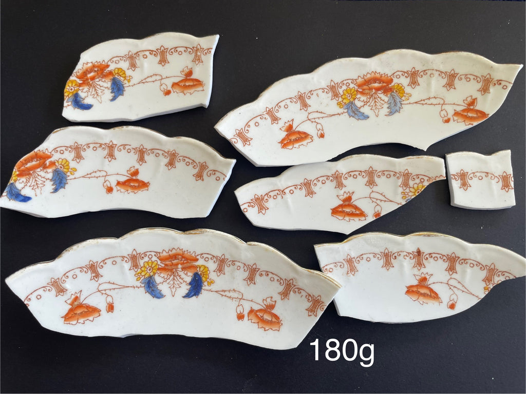 Orange and brown crockery