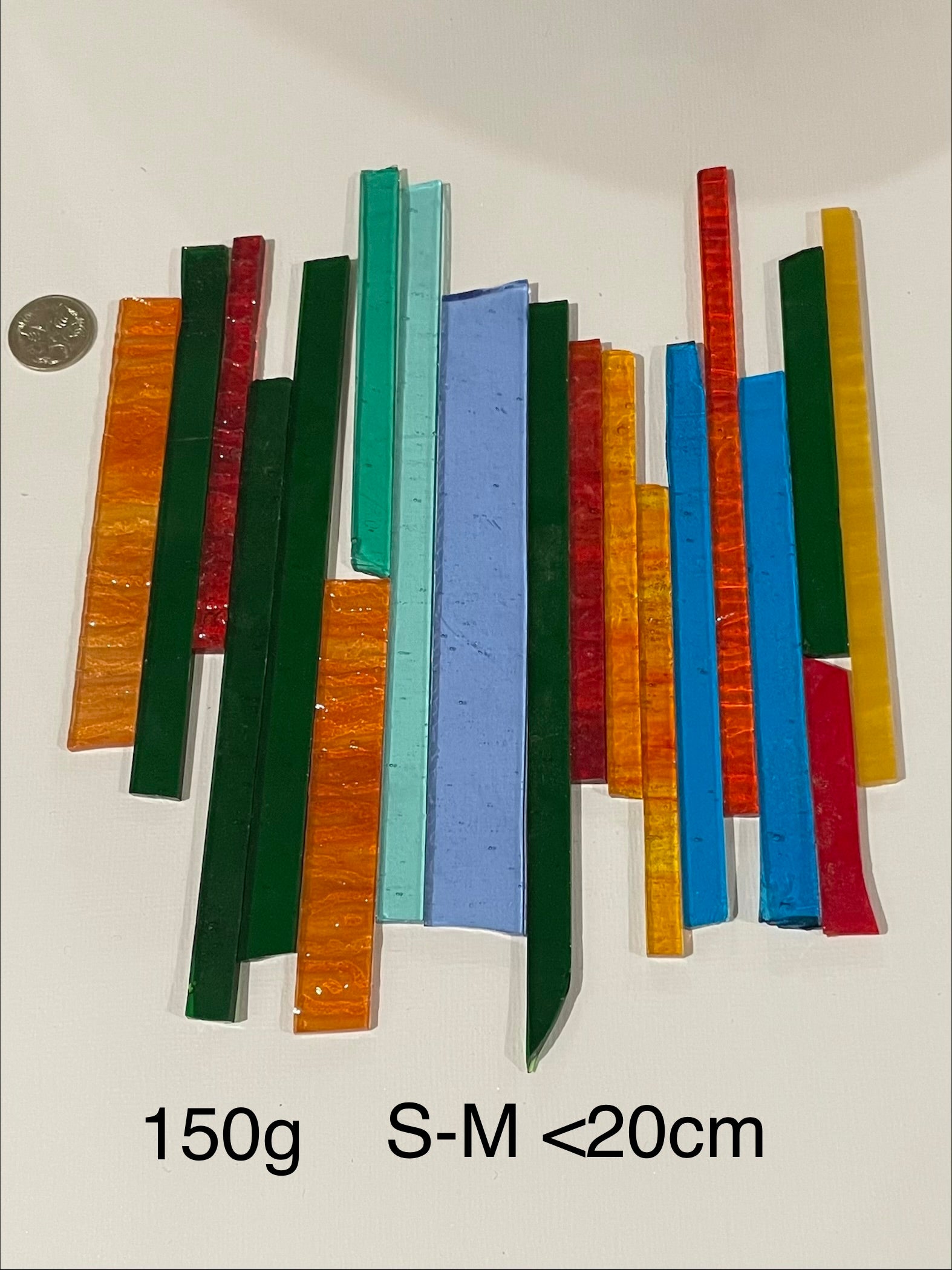 Stained Glass Strips - Transparent Mix Sml