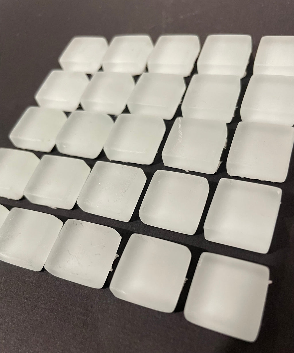 Matte Finish White Glass Tiles