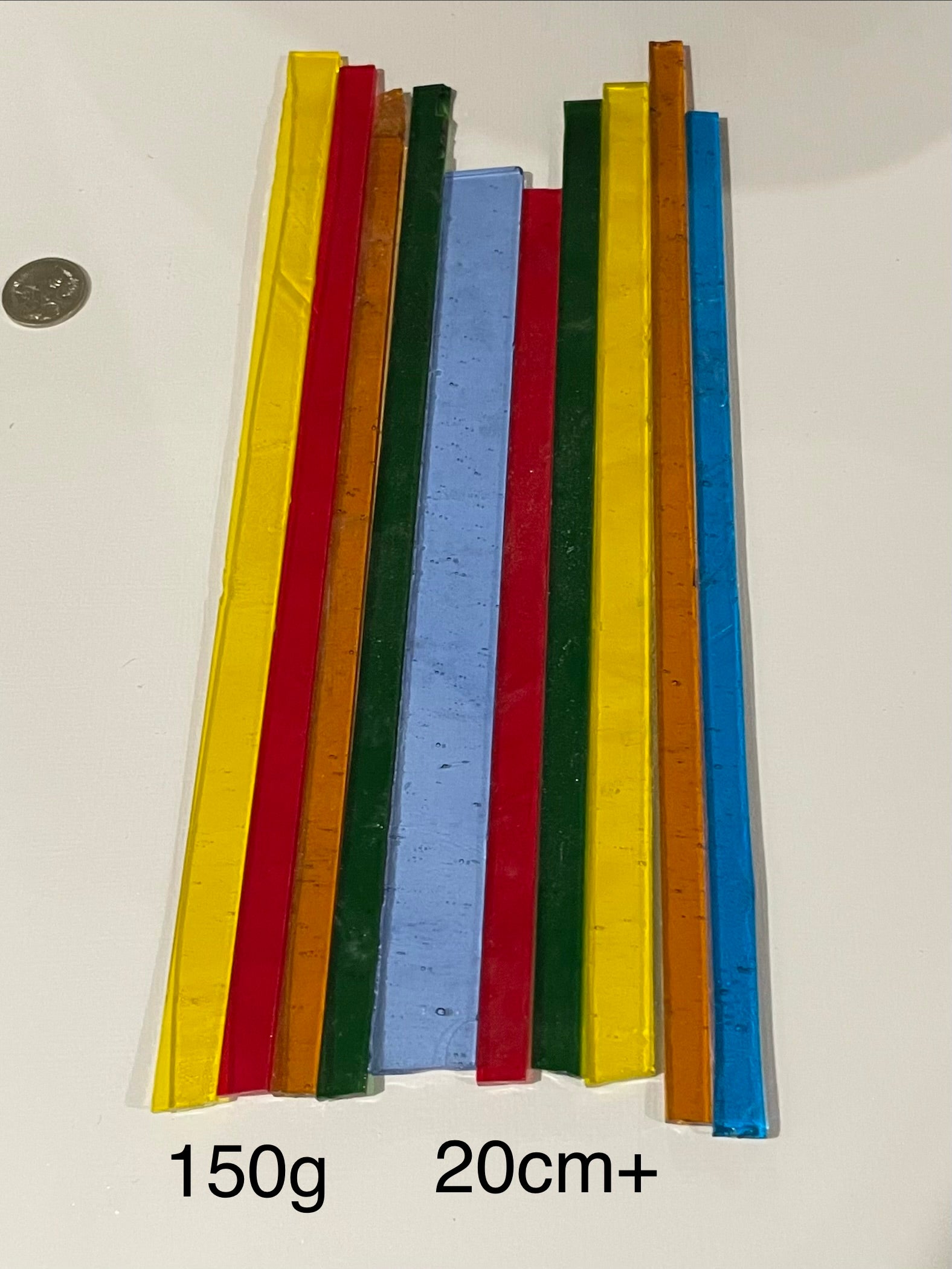 Stained Glass Strips - Transparent Mix Lg