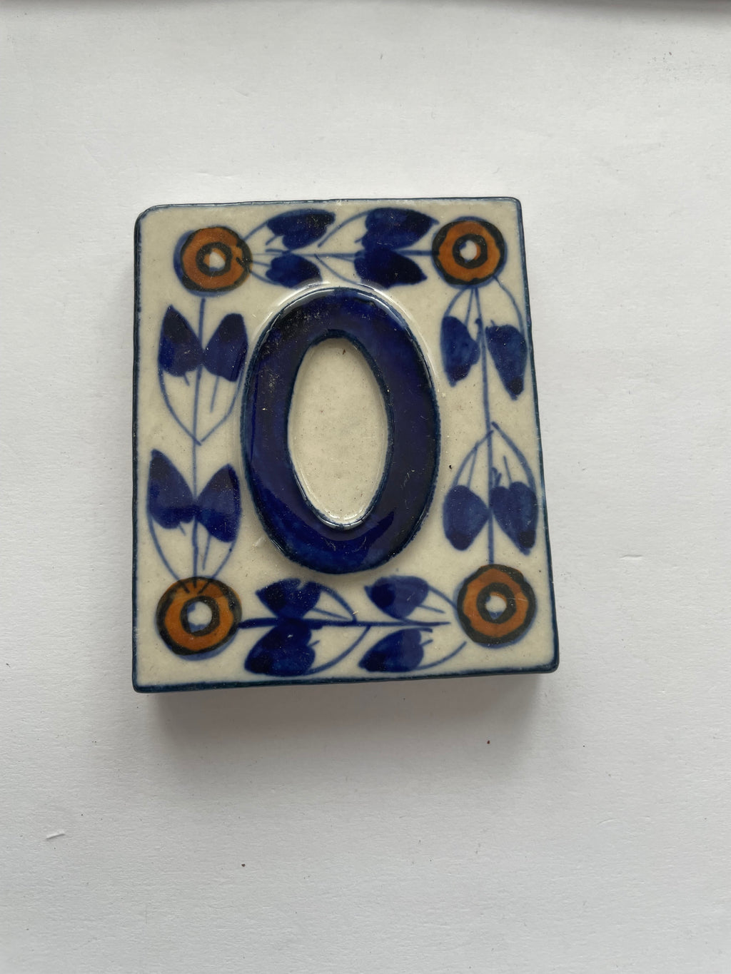 Floral Number Tile - 0