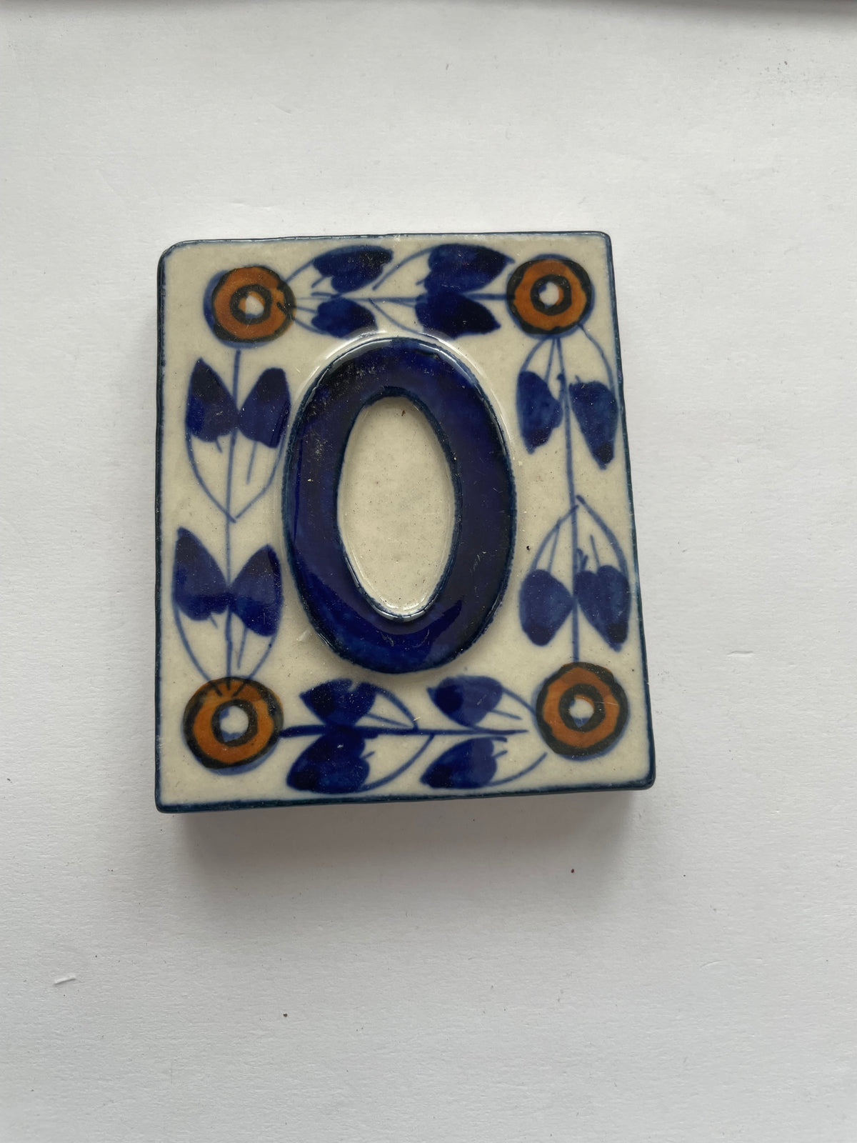Floral Number Tile - 0