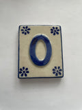Hand Painted Number Tile - 0