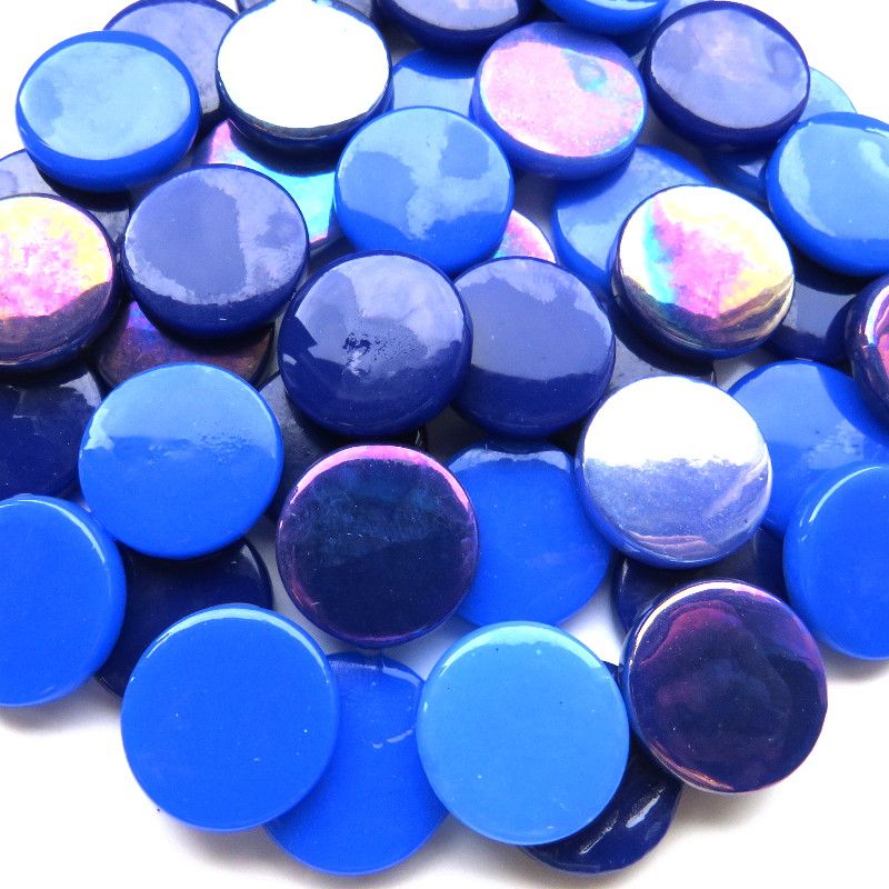 Glass Penny Rounds - Bahama Mama
