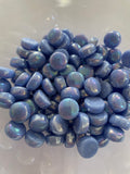 Iridised Domed Rounds - Peacock Blue