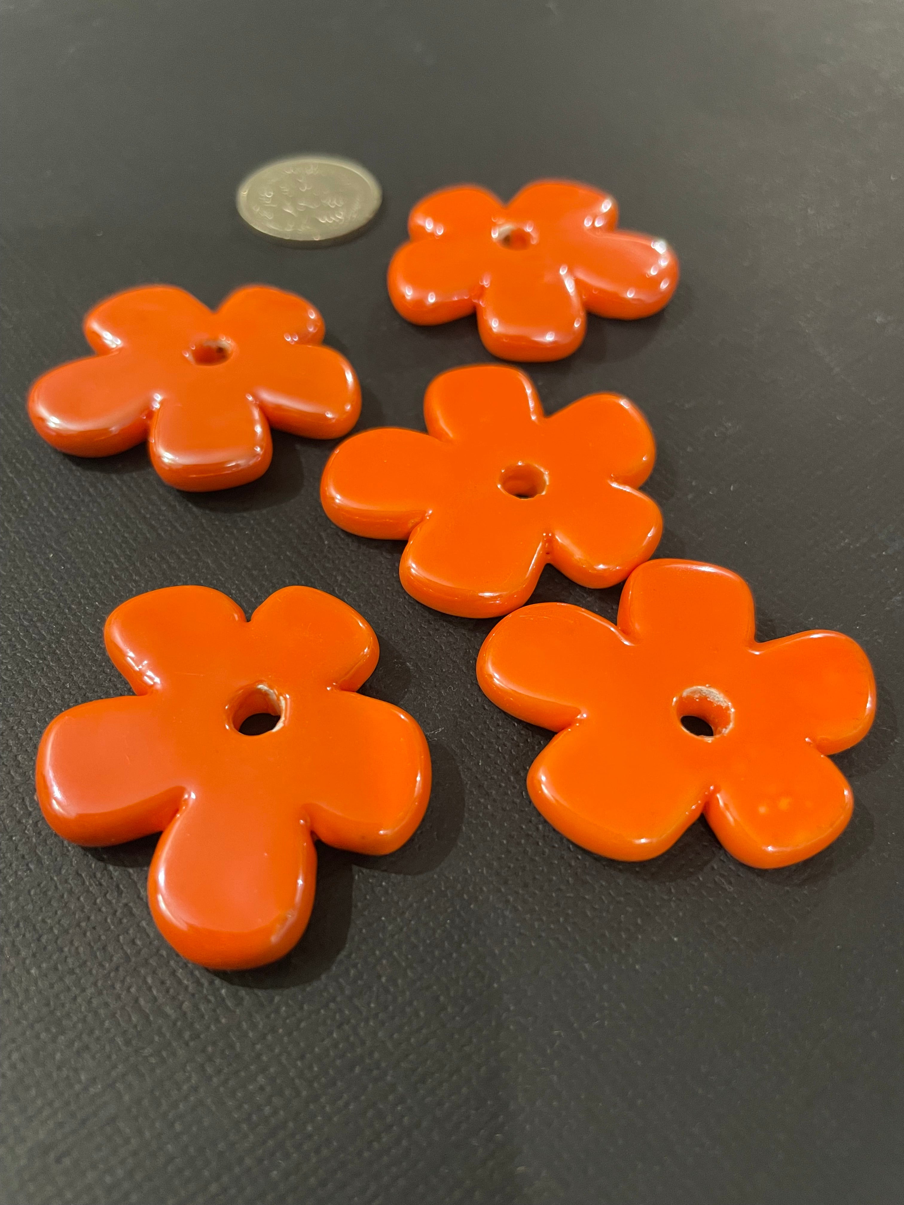 Ceramic Flowers - Orange