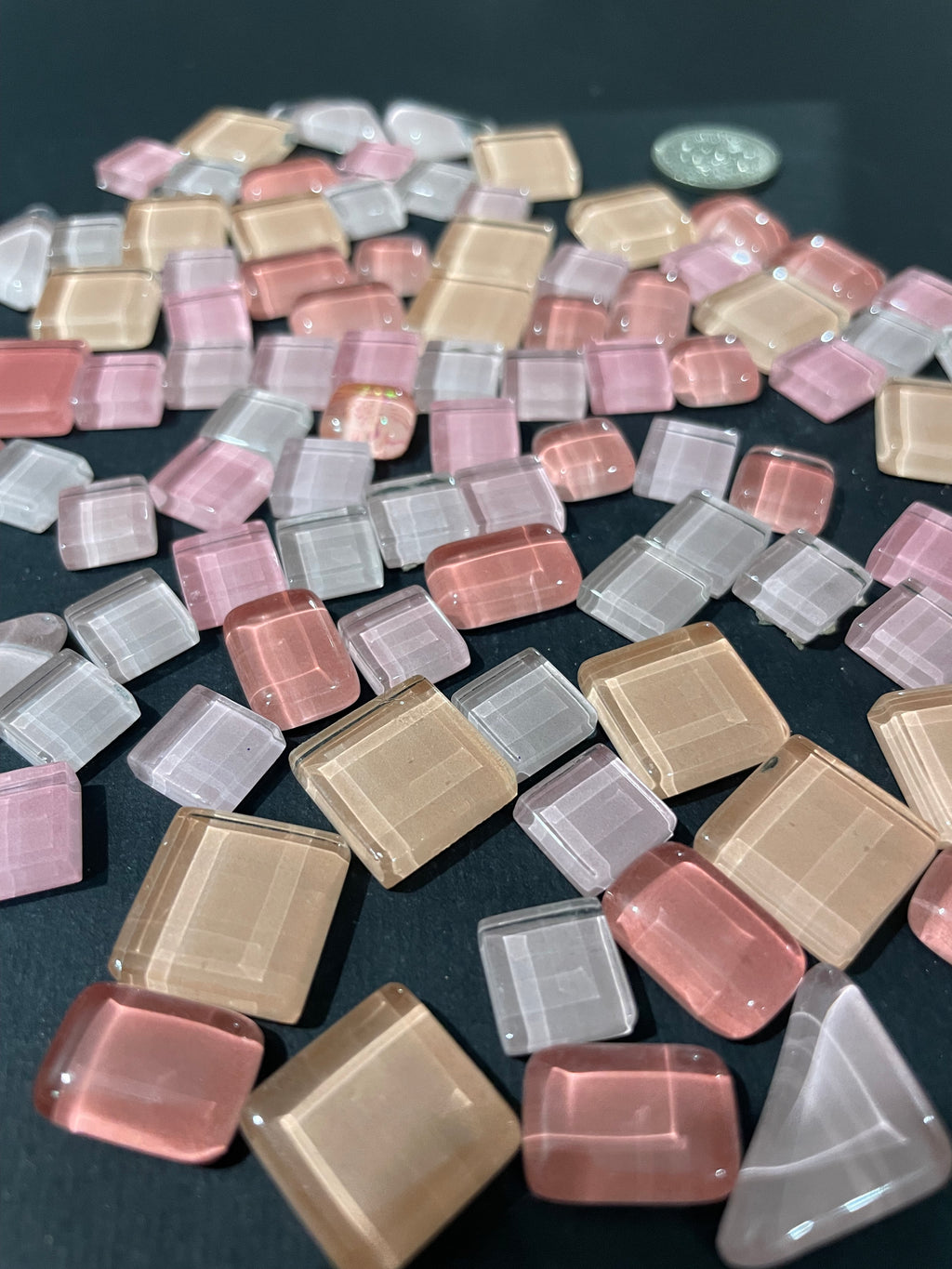 Glass Crystal Shapes - Shades of Pink