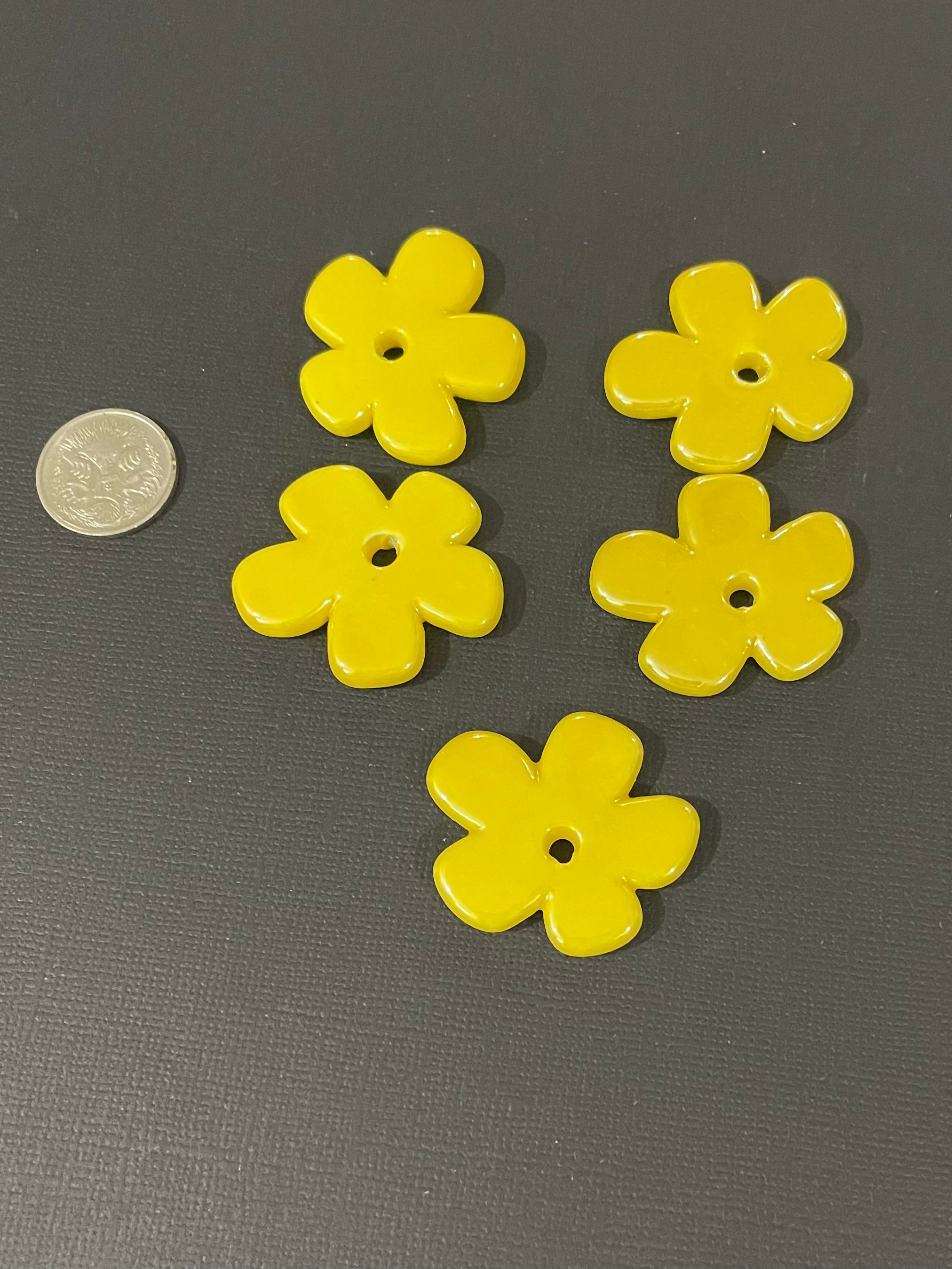 Ceramic Flowers - Yellow
