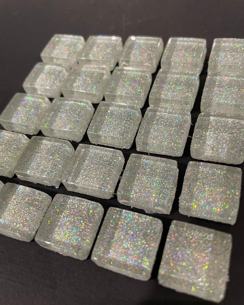 Glitter Finish Glass Tiles