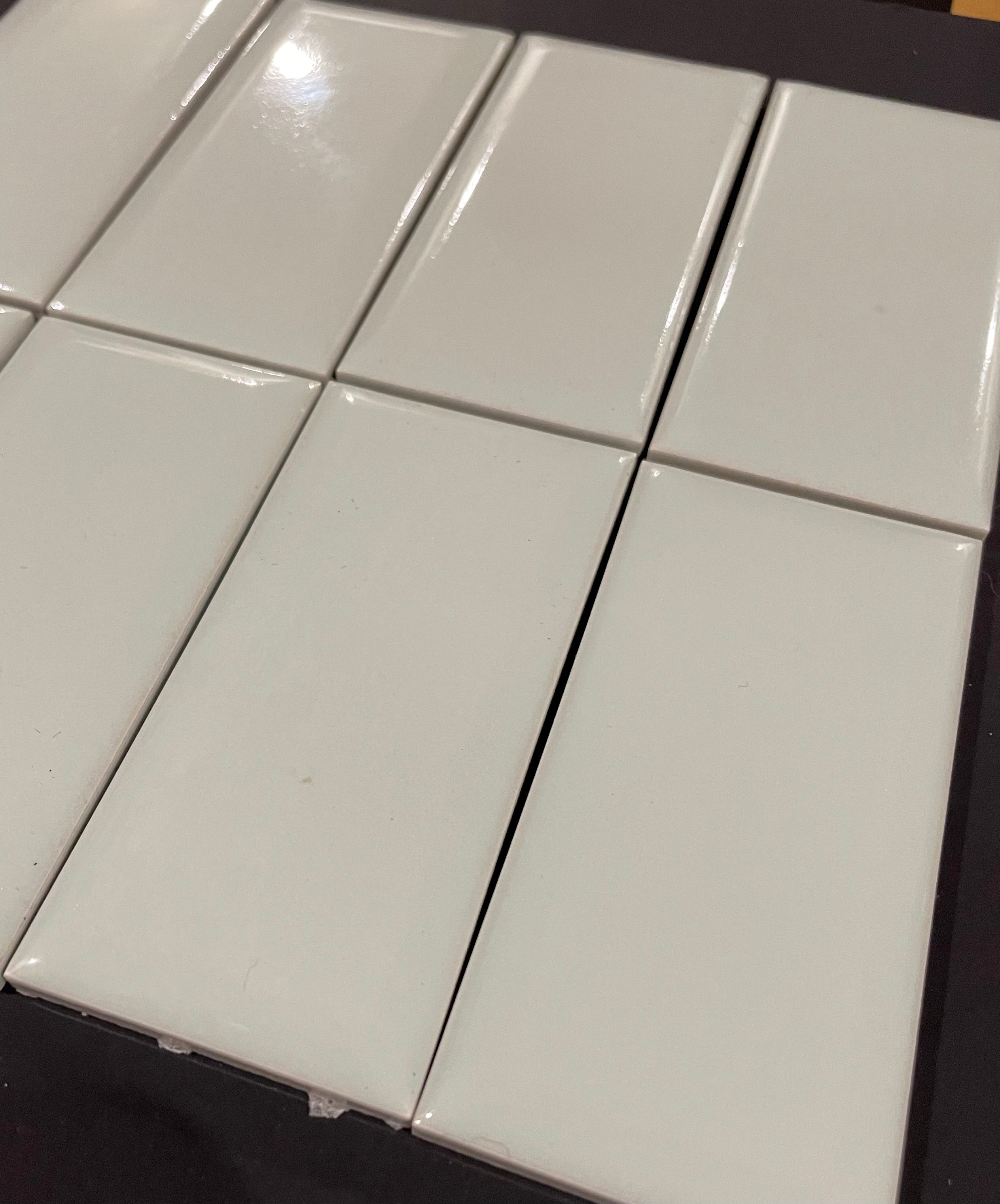 Soft mint ceramic tiles