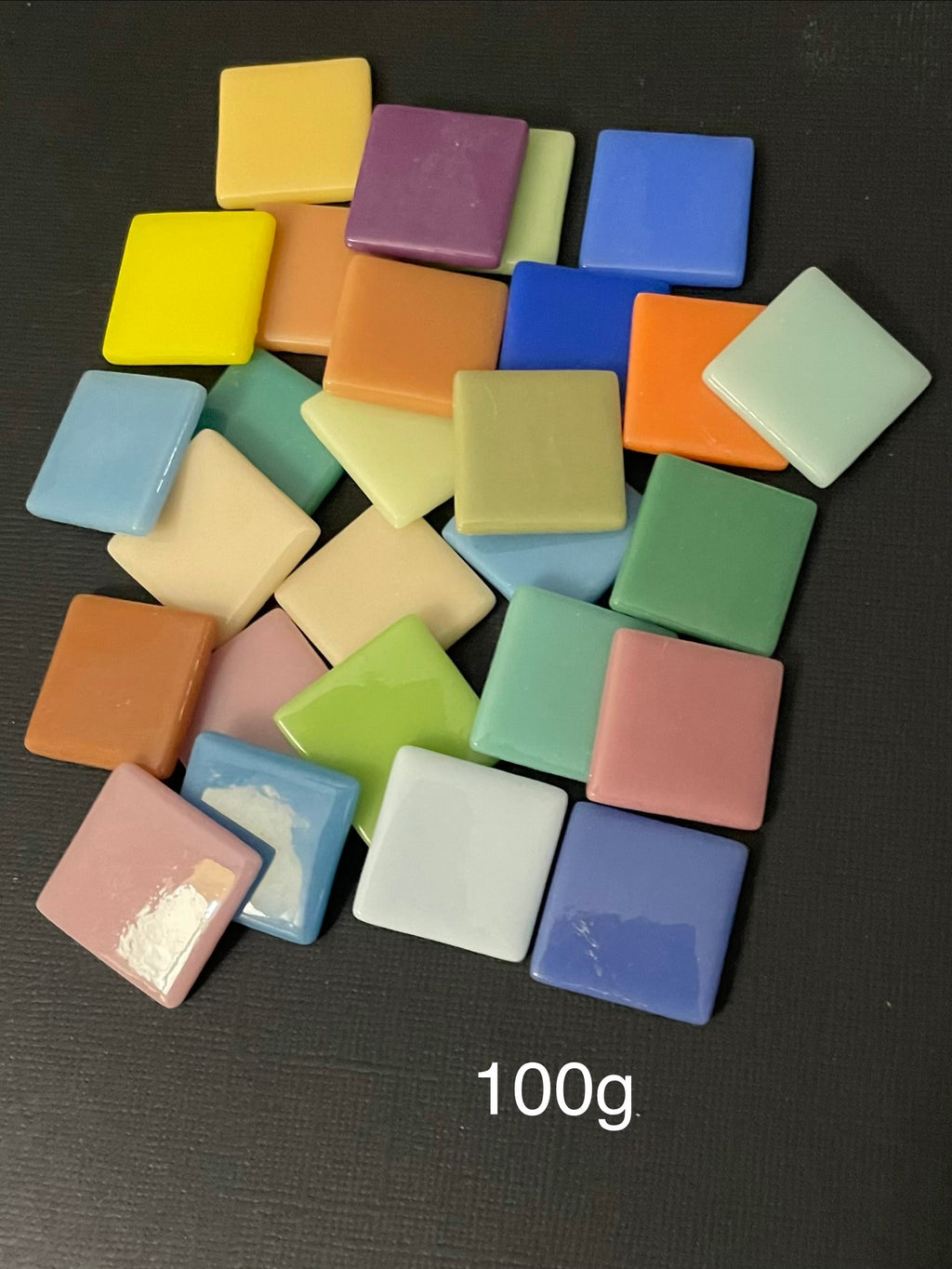 25mm Opaque Glass Squares - Mixed