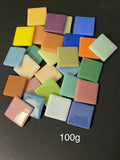 25mm Opaque Glass Squares - Mixed