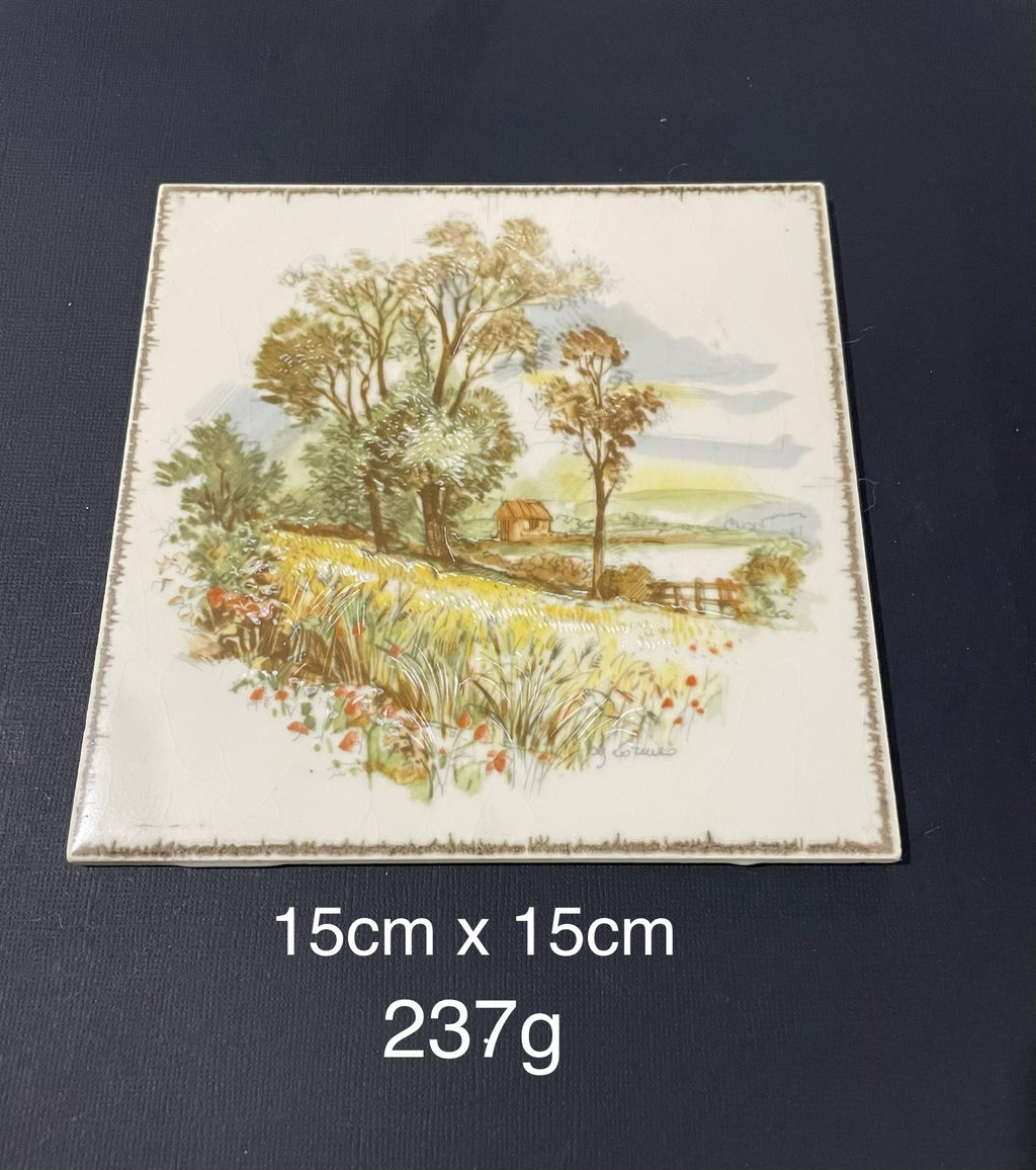 Hand painted Vintage Tile