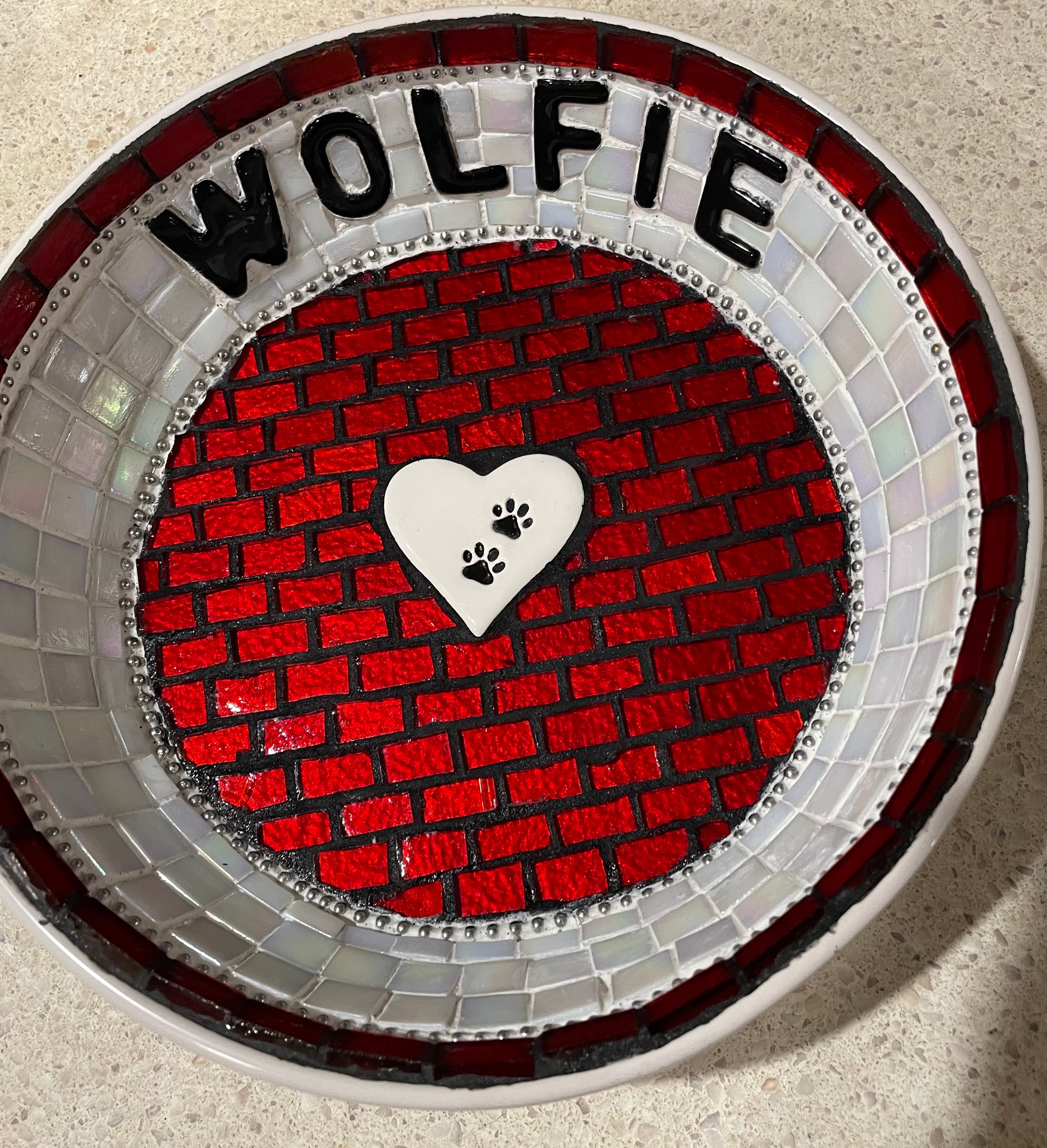 SOLD - Custom Dog Bowl