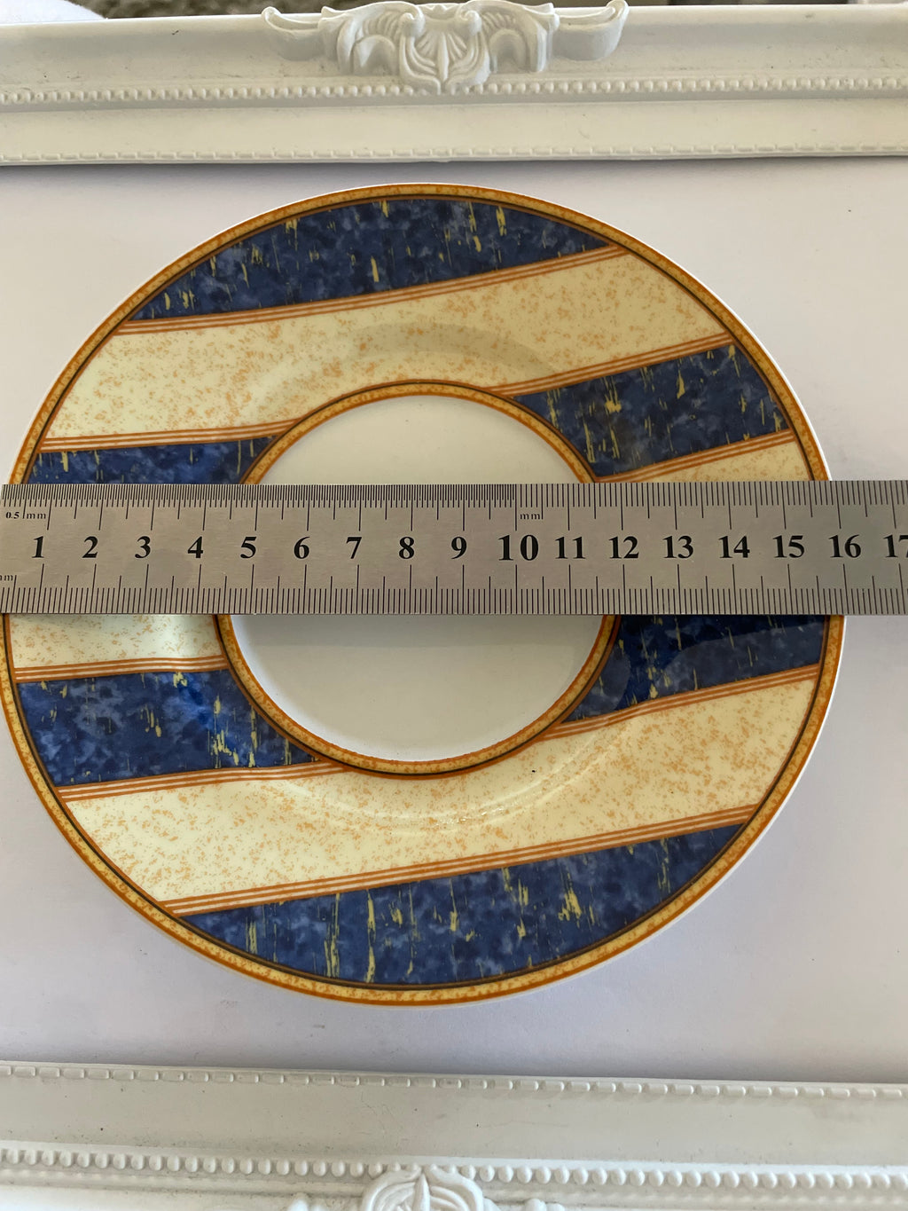 Whole Saucer - Art Deco banded
